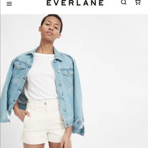 Everlane Cotton Twill Shorts in Bone